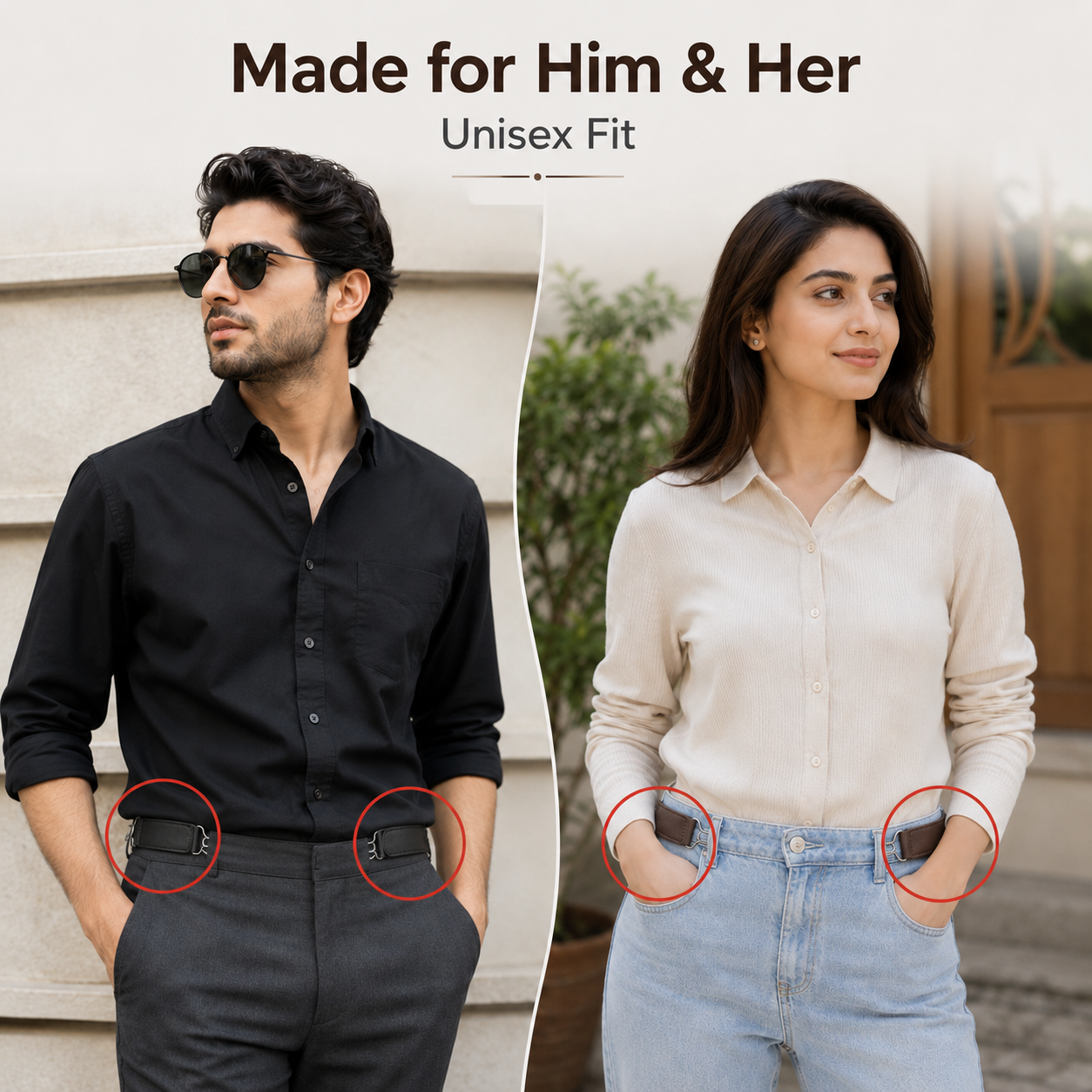 Premium Elastic Waist Buckle (1 Pair - 2 Pieces) Wallet's Hub