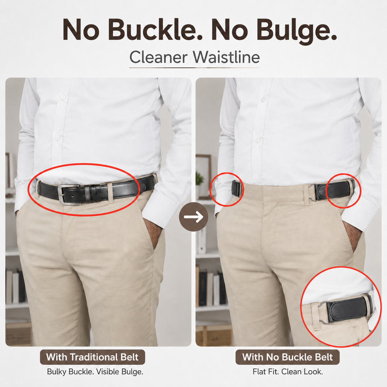 Premium Elastic Waist Buckle (1 Pair - 2 Pieces) Wallet's Hub
