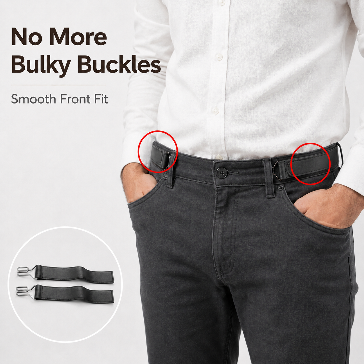Premium Elastic Waist Buckle (1 Pair - 2 Pieces) Wallet's Hub