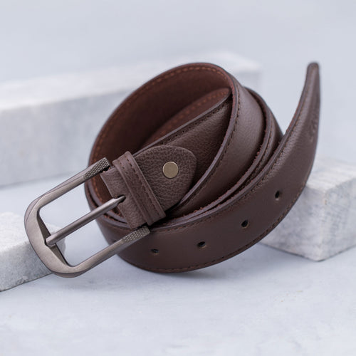 Affix Brown Leather Belt Hadi Collections
