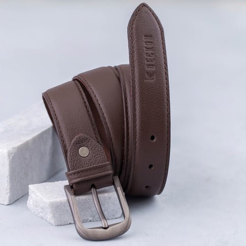 Affix Brown Leather Belt Hadi Collections