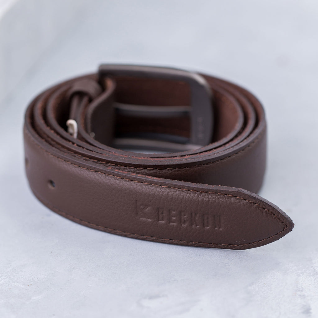 Affix Brown Leather Belt Hadi Collections