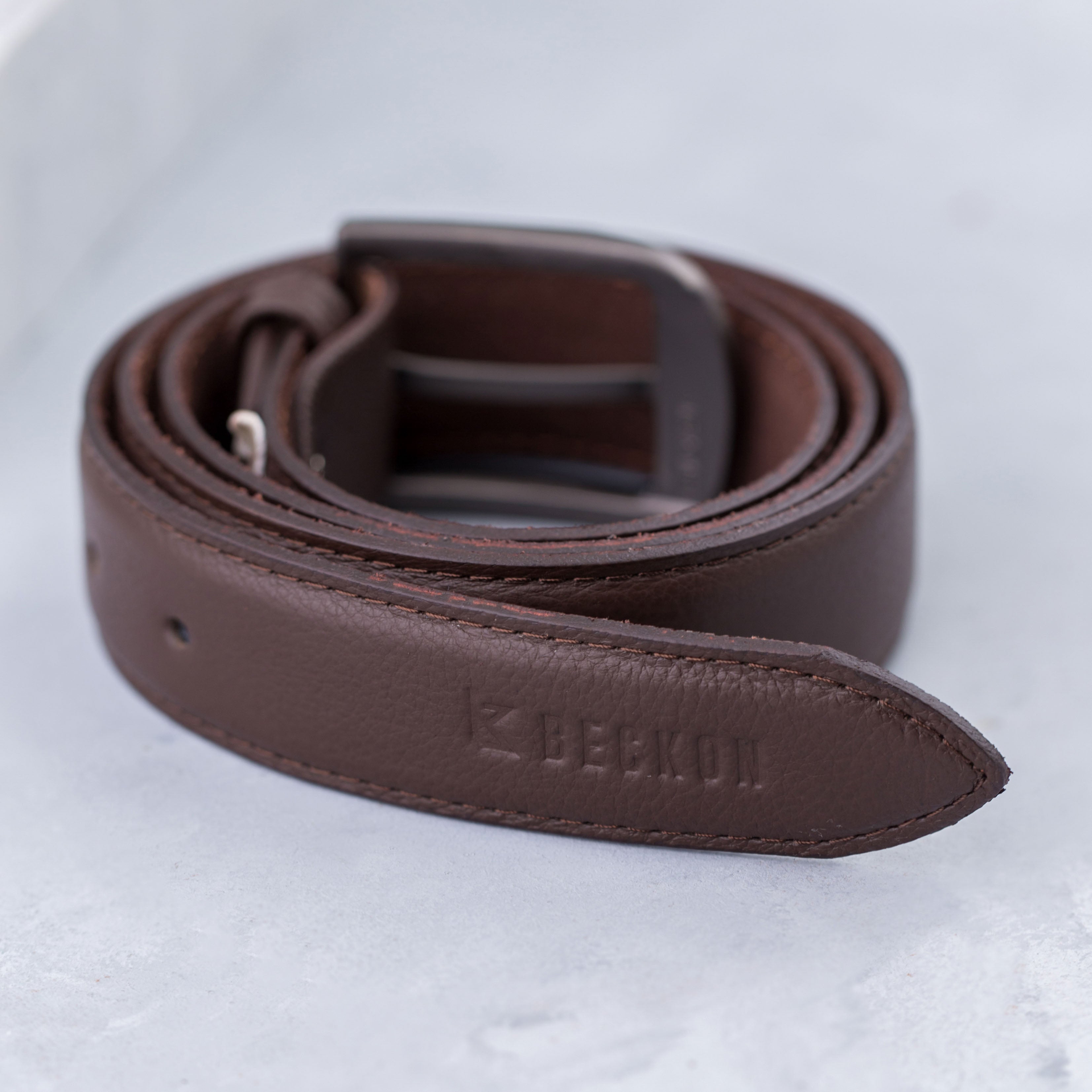 Affix Brown Leather Belt Hadi Collections