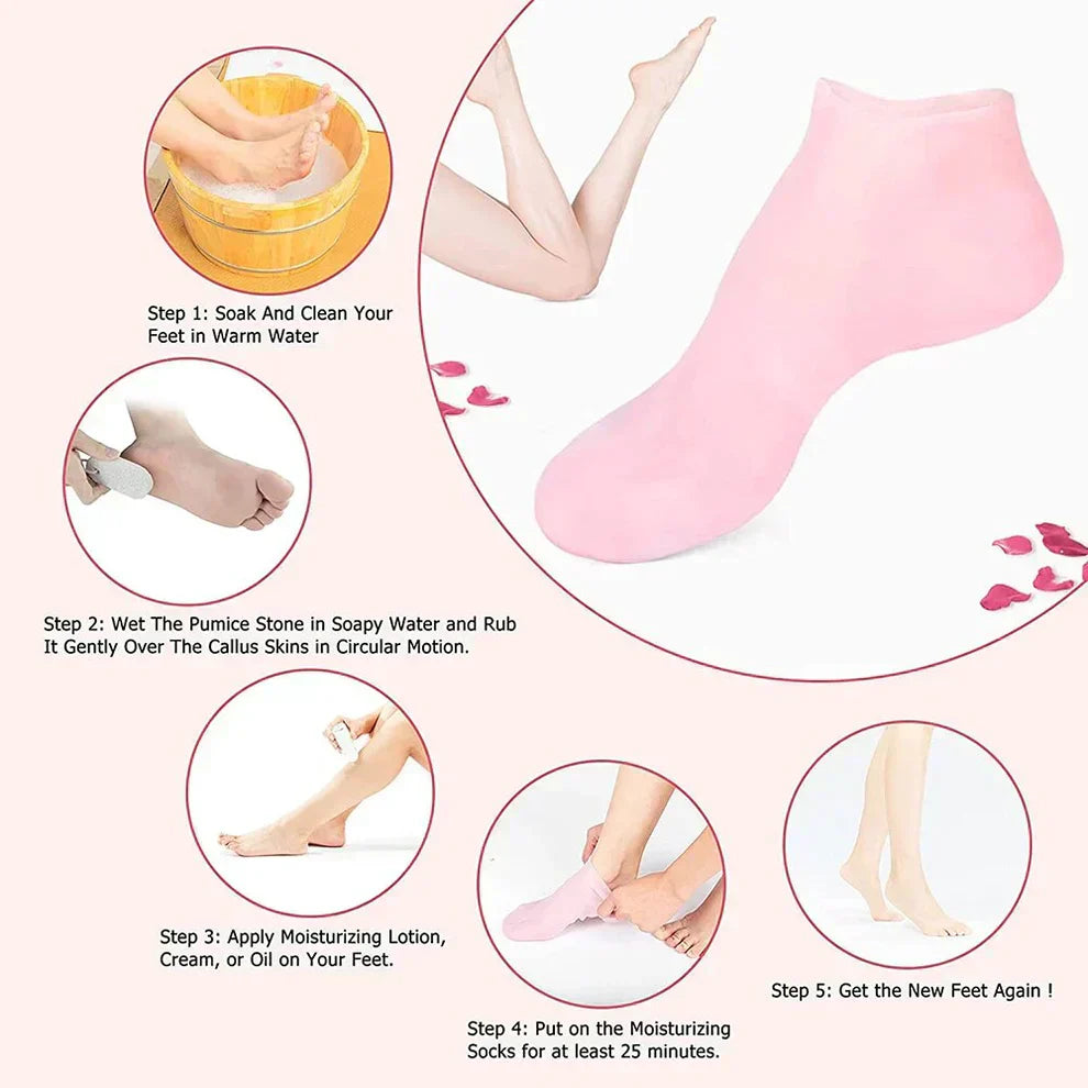 Anti-foot-crack Silicon Socks evelle.pk