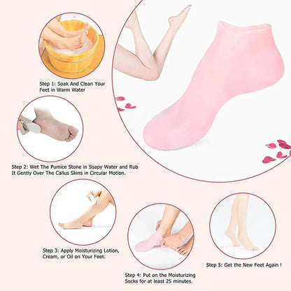 Anti-foot-crack Silicon Socks evelle.pk