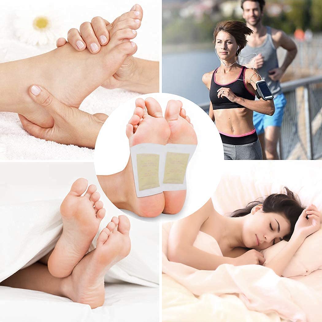 Detox Health Foot patches, Cleansing Toxin Remover Natural organic Foot Patch, Detoxification Stress Relief Sleep Patch, Pain Relief Detox pad, For Men & Women (PACK OF 10) Aura Beauty