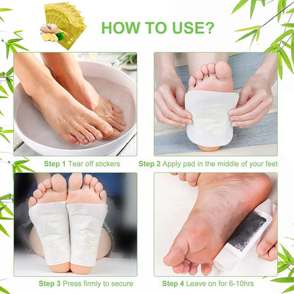 Detox Health Foot patches, Cleansing Toxin Remover Natural organic Foot Patch, Detoxification Stress Relief Sleep Patch, Pain Relief Detox pad, For Men & Women (PACK OF 10) Aura Beauty