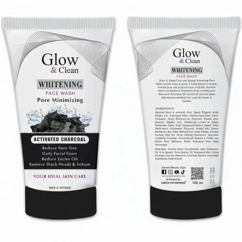 Glow & Clean Whitening Activated Charcoal Face Wash - 120ml
