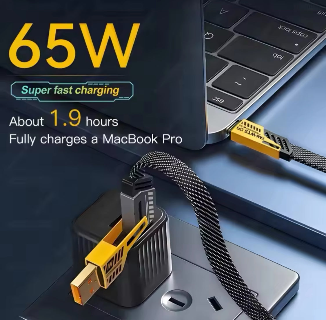 4 In 1 Convertible USB Fast Charging Cable, USB C Charger Cable, Multiple Charging Cables Wallet's Hub