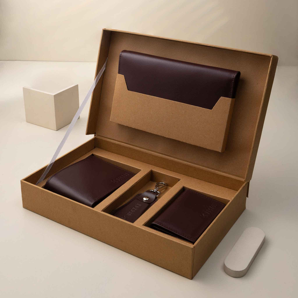 Deluxe 4-in-1 Premium Leather Gift Set Hadi Collections