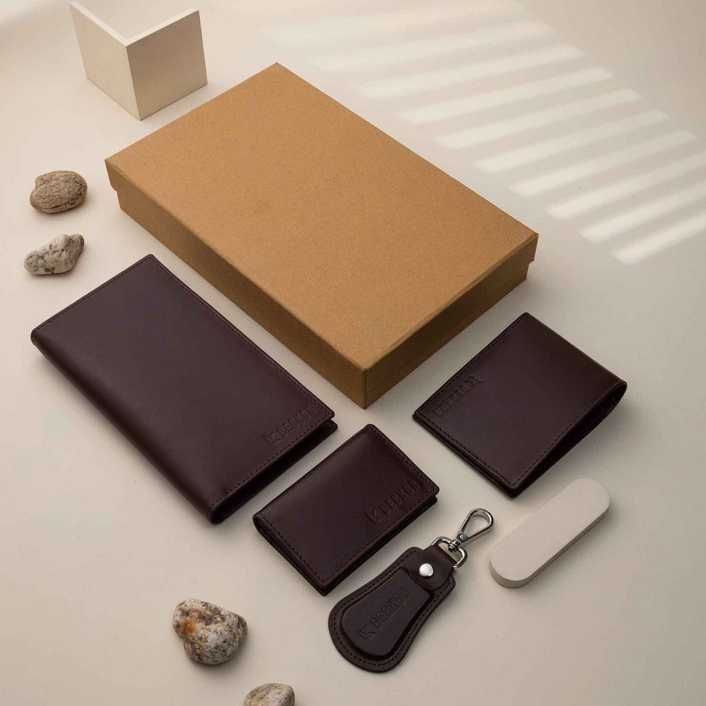 Deluxe 4-in-1 Premium Leather Gift Set Hadi Collections