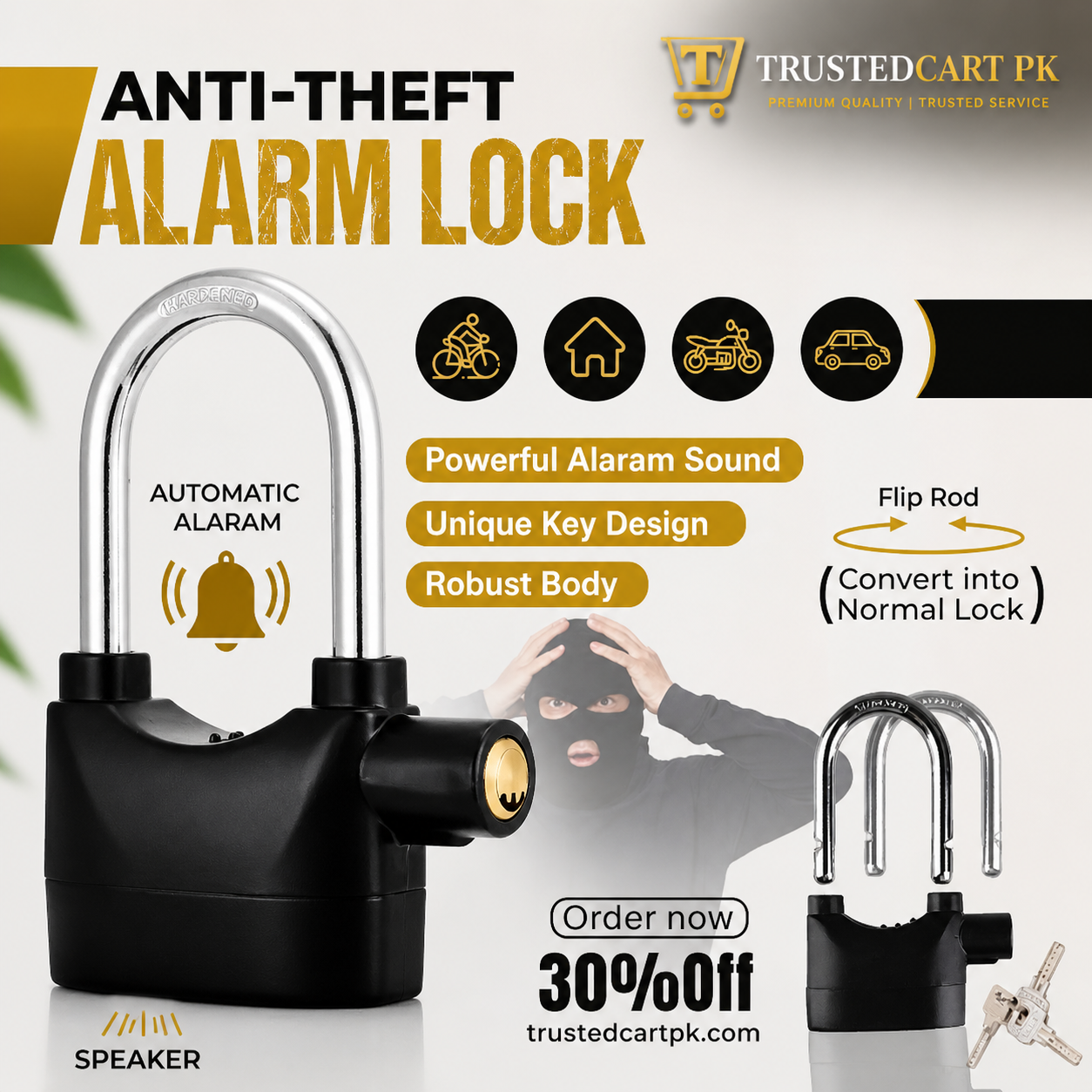 Anti-Theft Alarm Lock Wallet's Hub
