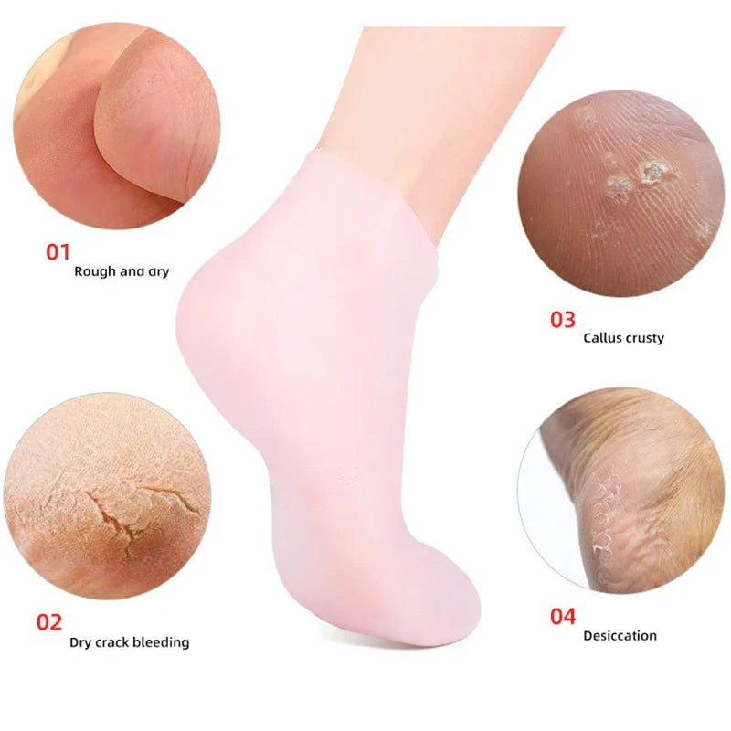Anti-foot-crack Silicon Socks evelle.pk