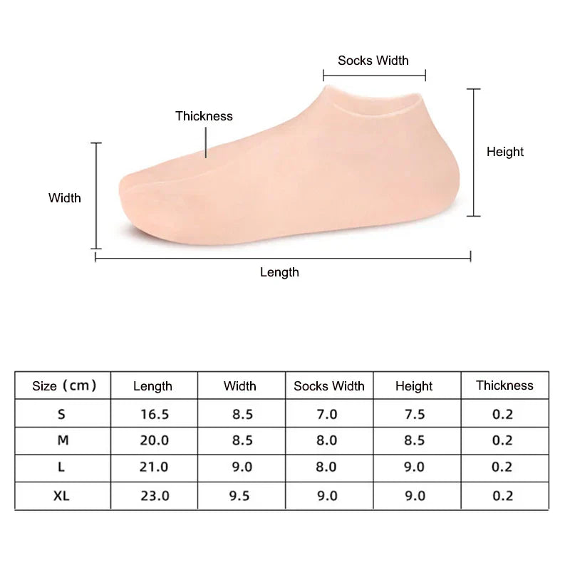 Anti-foot-crack Silicon Socks evelle.pk