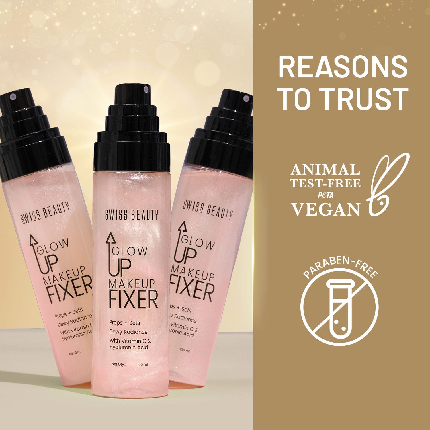 Swiss Beauty Glow Up Makeup Fixer Spray (100ml) Trenz Hub