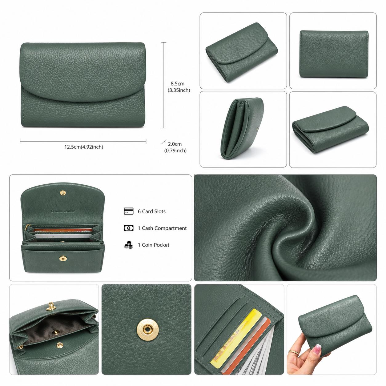 Premium Soft Leather Mini Wallet – Compact & Stylish Card Holder Wallet's Hub
