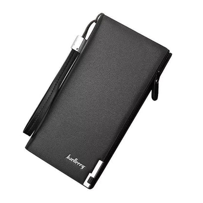 Baellerry Business Men's Wallets Solid PU Leather Long Portable Cash Purses Casual Standard Male Clutch Bag Wallet's Hub