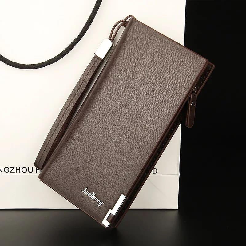 Baellerry Business Men's Wallets Solid PU Leather Long Portable Cash Purses Casual Standard Male Clutch Bag Wallet's Hub