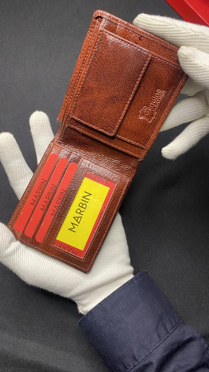 Marbin Men's Wallet – Stylish Genuine Leather Wallet with Card Holder & Compartments Wallet's Hub