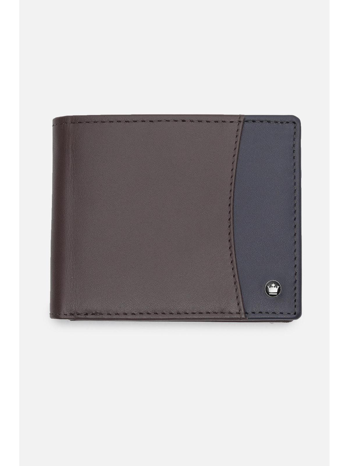 Louis Philippe  Men Brown Colorblock Leather Wallet  (Free Size) Wallet's Hub