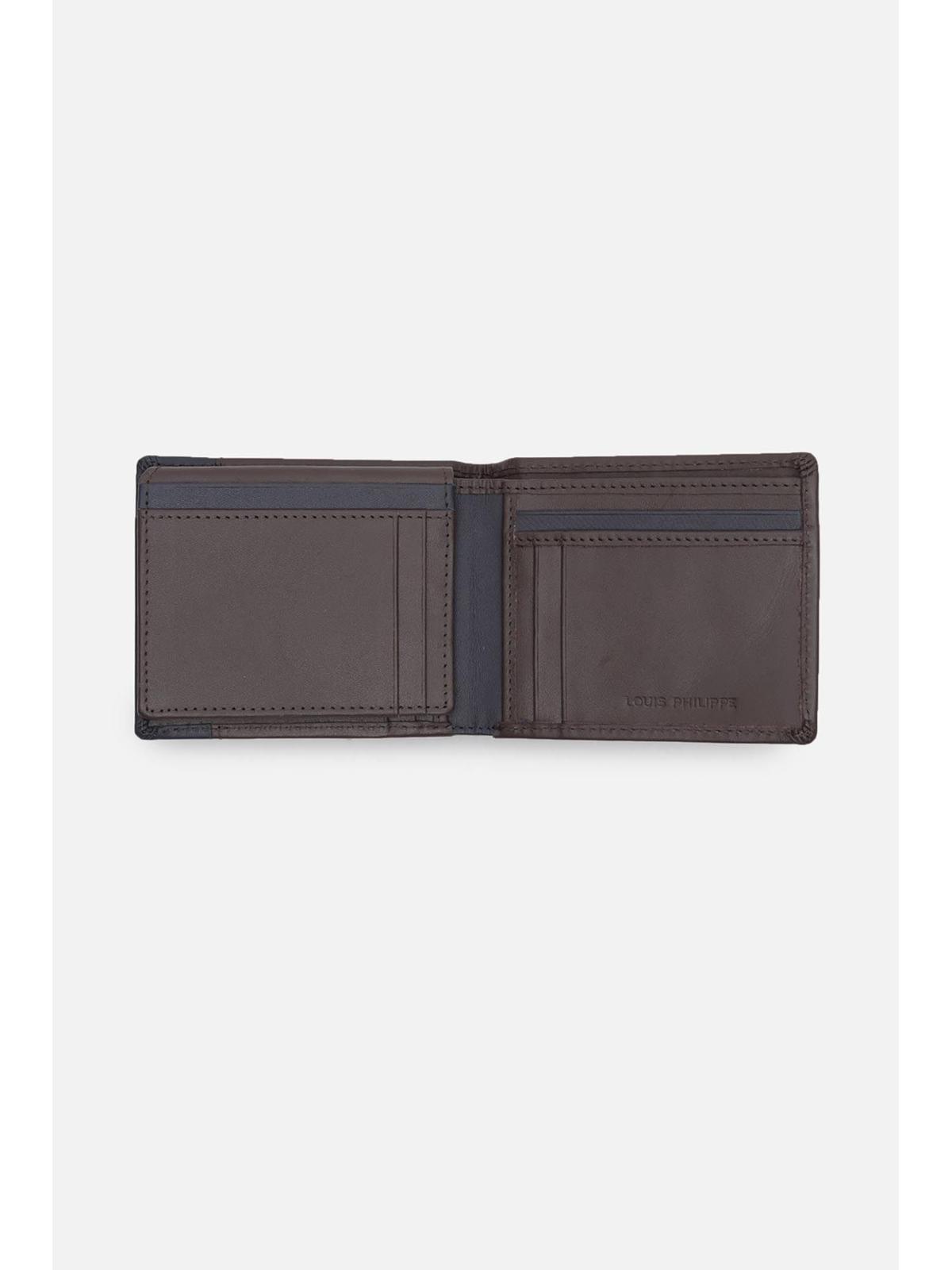Louis Philippe  Men Brown Colorblock Leather Wallet  (Free Size) Wallet's Hub