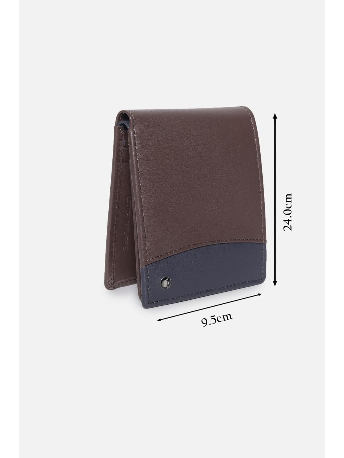 Louis Philippe  Men Brown Colorblock Leather Wallet  (Free Size) Wallet's Hub