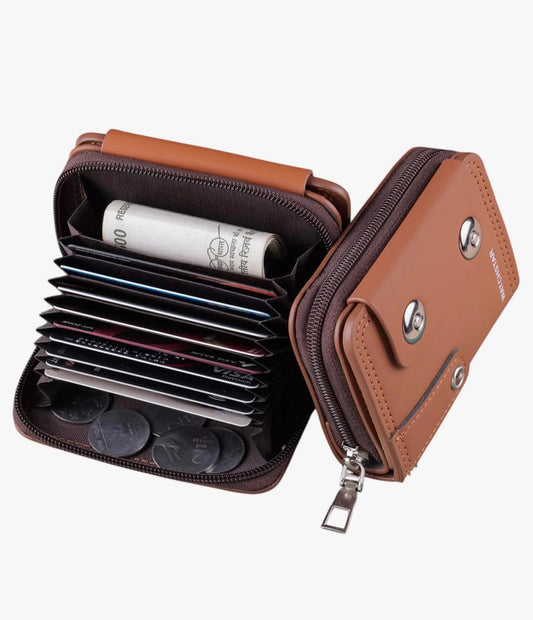 Unique unisex Leather wallet with zipper Wallet's Hub