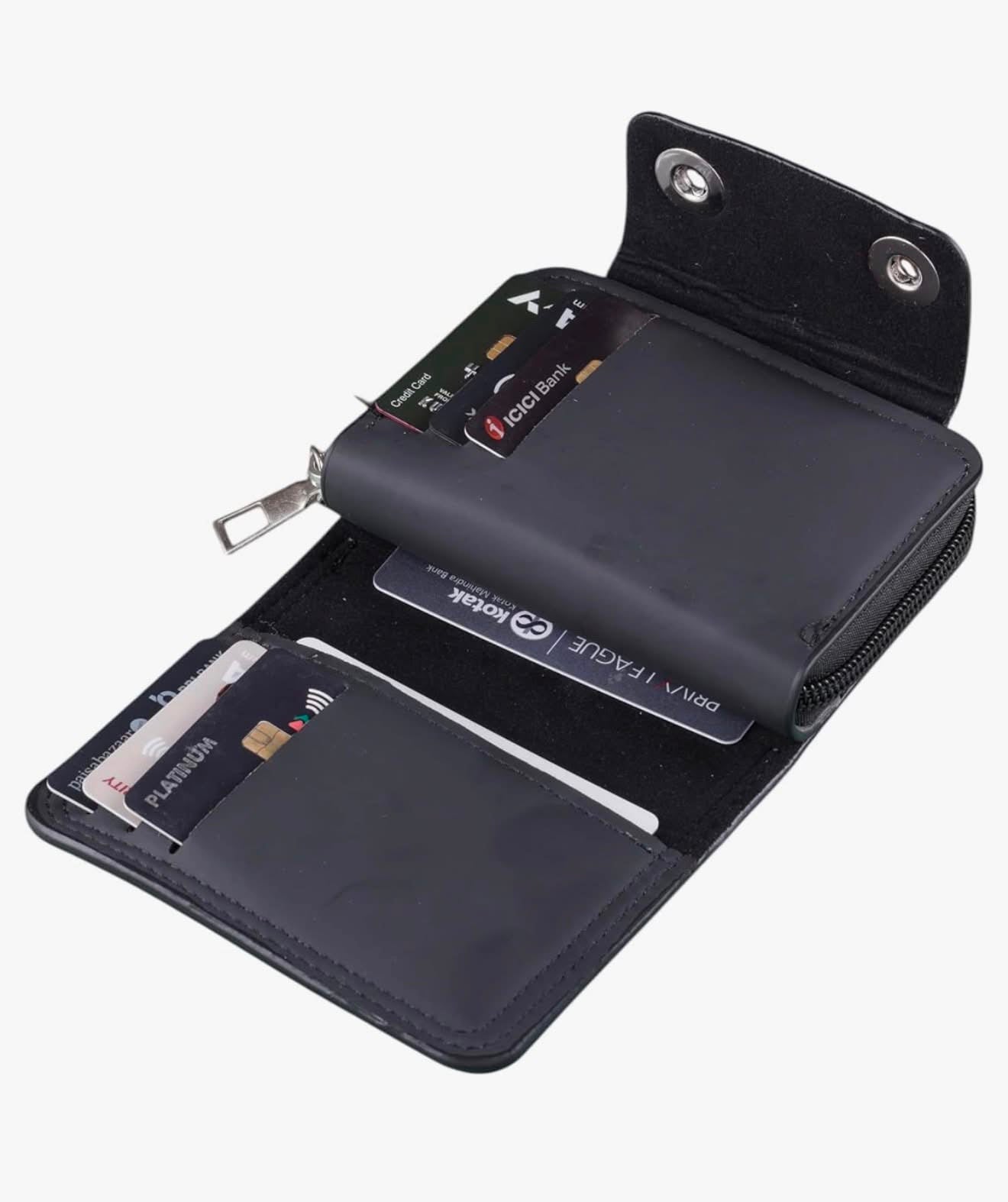 Unique unisex Leather wallet with zipper Wallet's Hub