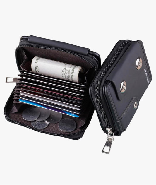 Unique unisex Leather wallet with zipper Wallet's Hub