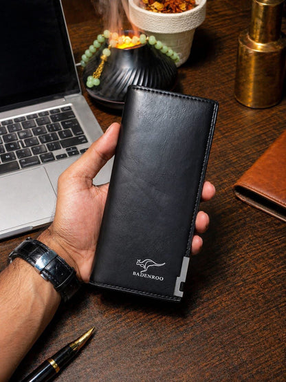BADENROO Premium Vintage Leather Long Wallet for Men (allow open) Wallet's Hub