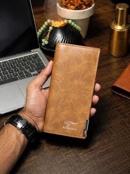 BADENROO Premium Vintage Leather Long Wallet for Men (allow open) Wallet's Hub