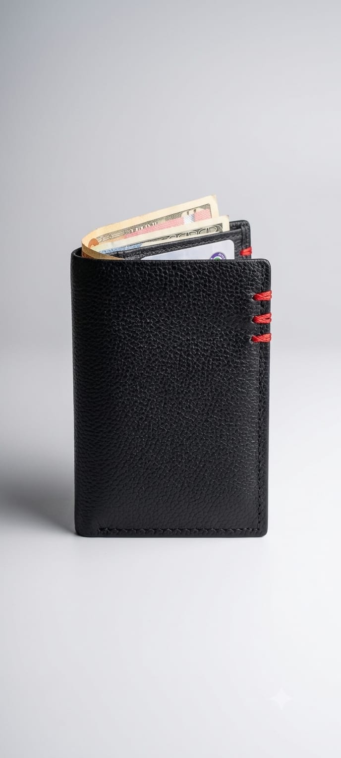 Leather Wallet latest "Red Stitch Edition" Hadi Collections
