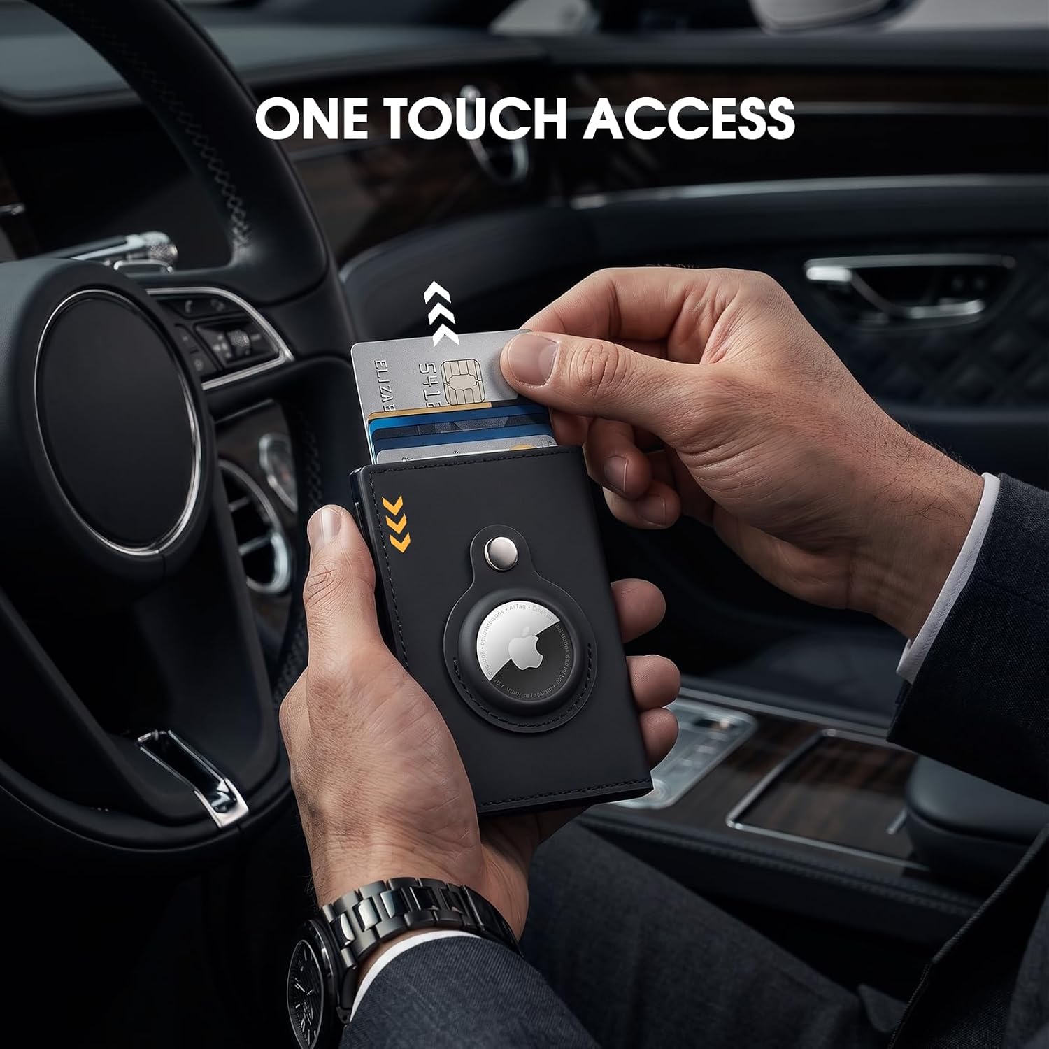 AirTag Wallet | Genuine Leather RFID Card Holder | Minimalist Wallet for Men Hadi Collections
