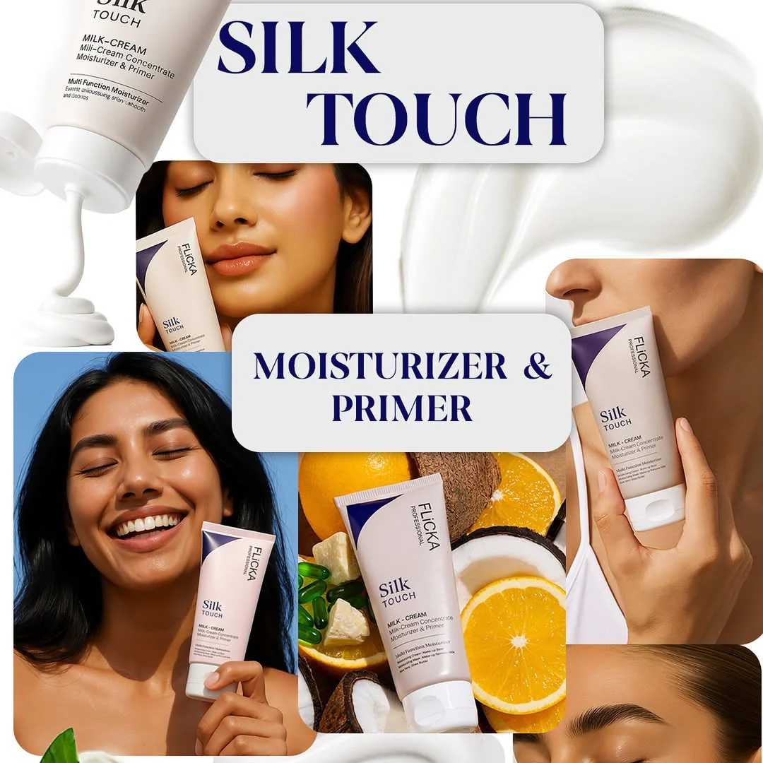 Flicka Silk Touch - 3 in 1 Moisturizer, Primer & Sunscreen for Face Horiya store